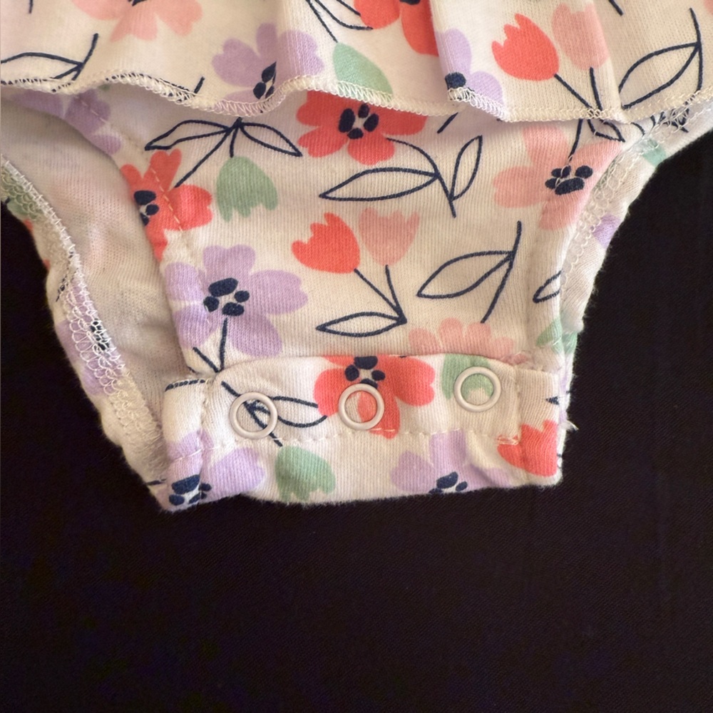 Duck Duck Baby Floral Dress Romper with Bow headband Bodysuit Size 6-9Months NWT - Picture 5 of 7